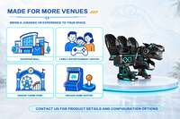 Cinéma VR 9D multijoueur 3 places, équipement de jeu VR interactif d'arcade intérieur à jetons pour centres commerciaux