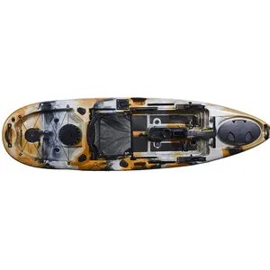 Meilleur kayak de pêche 2024 pirogue expérimentée à pédale de rotomoulage installation en usine chinoise