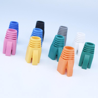 Ethernet PC Rot/Blau/Gelb RJ45-8P8C Buchsen-Flachsteckverbinder-Abdeckung Zugentlastungsstiefel Cat5e/Cat6 Marke KeCheng CE/FCC-zertifiziert