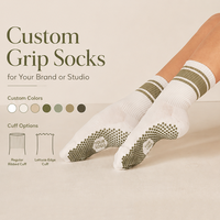 Chaussettes de yoga en coton OEM en gros pour femmes, antidérapantes, pour fitness et danse, avec grip, coussinées, tricotées, pour Pilates et yoga, personnalisables