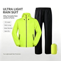 Ensemble imperméable deux pièces ultra-fin pour homme et femme, pantalon et veste de moto, randonnée en plein air, imperméable et respirant
