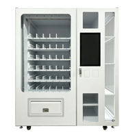 Kiosco Expendedor Inteligente Combinado con Sistema de Refrigeración, Múltiples Métodos de Pago y Estantes Ajustables para Centros Comerciales, Oficinas y Tiendas