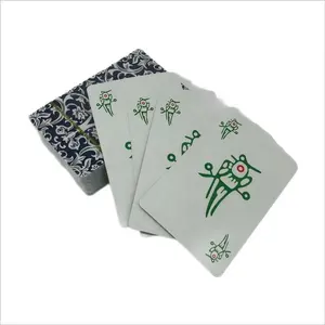 Jogo Mahjong de quatro pessoas, cartas de jogo de papel portátil personalizadas para viagens