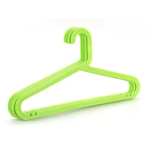 Ultra Dunne Non Slip Gekleurde Groen Plastic Kleerhangers voor Kleding