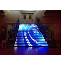 Pantalla de pista de baile LED interactiva P4 para concierto Pantalla LED de alta resolución Sistema de armazón de DJ con escenario