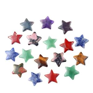 20mm Worry Stone Bulk Crystal Star Witch Thumb Gemstone Poli Pocket Palm Star Bulk for DIY Meditation Balance Home Decor - Product Image 1