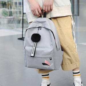 Custom logo Fashionable High Class Student School Bag Polyester <b>Cheap</b> Cute School Bags for Teens Laptop <b>Backpack</b> with Zipper - Product Image 3