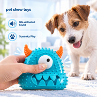 QKEE Nouveau jouet sonore pour chien, brosse à dents résistante aux morsures, facile à nettoyer, pour petits chiens