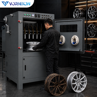 Cabine de sablage automatique rotative pour le nettoyage de jantes en alliage, machine de sablage