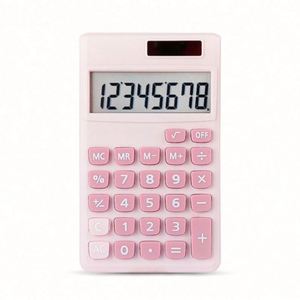 Calculadora Científica Rosa con Logotipo Personalizado, de Plástico, de Escritorio, Solar, Digital, con Pantalla de 8/12 Dígitos, Doble Alimentación, Modelo 406, para la Escuela y la Oficina - Product Image 1