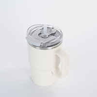 Mug de voyage isotherme classique en acier inoxydable 14 oz, anti-fuite, avec poignée et couvercle, logo personnalisé, pour voiture et bureau