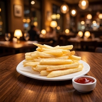 Frites de pommes de terre surgelées IQF de qualité supérieure, coupées à l'origine, douces et sucrées, collation saine