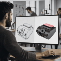 Caméra double 1080P personnalisée OEM ODM pour véhicule avec imagerie Starlight avant et vision nocturne intérieure couleur/noir et blanc commutable