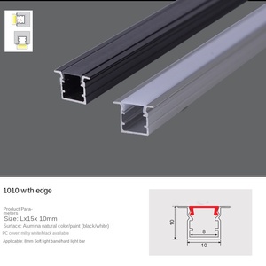 แถบไฟอลูมิเนียมโปรไฟล์ LED รูปตัว V ที่กำหนดได้เองแถบอลูมิเนียมฮีทซิงค์พร้อมบริการประมวลผลการดัด - Product Image 2