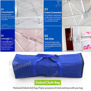 Feamont Pop Up tường Popup đứng vải hiển thị biểu ngữ biểu ngữ cong triển lãm pop-up Backdrop xúc tiến triển lãm thương mại hiển thị quảng cáo - Product Image 3