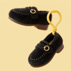 จี้รูปเสือดาวรองเท้าแบบนิ่มพวงกุญแจสัตว์ยัดนุ่นของเล่นรูปวัวน่ารักของขวัญตามสั่ง - Product Image 4