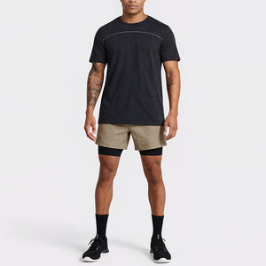 Black Training Pocket High Black Booty 2 en 1 Liner Pocket 7 pulgadas 2and1 Cintura alta Hombres Pantalones cortos para correr - Product Image 4