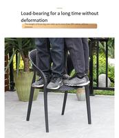Chaises de Repas Empilables en Plastique avec Accoudoirs, Étanche, pour Restaurant, Café, Terrasse et Jardin Extérieur