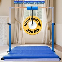 Barra de Gimnasia Plegable Multifuncional Ajustable en Longitud y Altura para Práctica Juvenil, Equipamiento de Gimnasia para el Hogar y Clubes