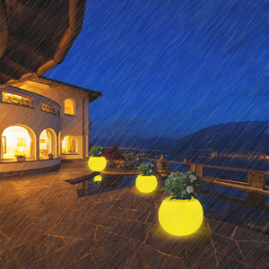 Macetas de Plástico Grandes con Iluminación LED Electrónica, Maceteros Modernos de Diseño de Lujo con Control Remoto, Cuadrados, para Hogar y Jardín - Product Image 6