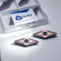 Plaquettes de tournage CNC en carbure de tungstène VNMG160404/VNMG160408, fabricant OEM, revêtement en carbure de titane/nitride de titane, HRC40-60