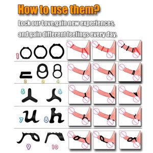 10 loại Vòng dương vật nam giới hạn chế cơ thể thấp hơn kích thích vòng gà cặp vợ chồng quan hệ tình dục trì hoãn xuất tinh dương vật Vòng tắc nghẽn - Product Image 2