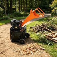 Broyeur de déchets de jardin sur roues, moteur essence 4 temps 7 CV