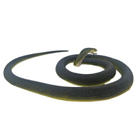 Serpiente de goma realista Serpiente de Mamba negra Juguete de serpiente decorativa de Halloween Prank de utilería de jardín