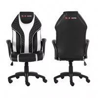 Chaise de jeu pivotante ergonomique de style racing robuste avec coussin lombaire pour les joueurs professionnels sur ordinateur