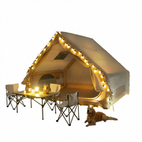 Tente de camping gonflable 300D Oxford avec une grande porte sans fenêtre, 12 cm PVC Airbeam, imperméable, légère, OEM, tente de glamping