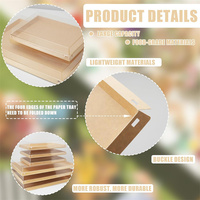 Plateaux de service en papier, boîtes à charcuterie avec couvercles transparents, contenants alimentaires à emporter pour fêtes, pour collations, fruits, biscuits, desserts, sandwichs
