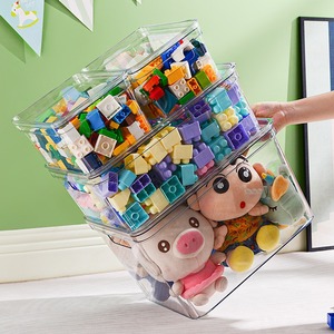 Plastik-Spielzeugaufbewahrungsbox Haushaltsorganizer für Kinder für Bausteine Plüschtiere Transparente Stapelbare Kleinteilaufbewahrung - Product Image 2