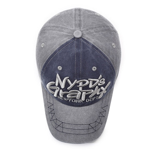 Custom Men <b>Women</b> Vintage Washed Distressed Baseball <b>Cap</b> Letter Embroidery Streetwear Sun Hat - Product Image 2
