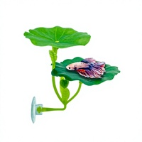 Daun Teratai Buatan Dwarf Gourami Bahan PE Tempat Istirahat, Persembunyian, Bertelur, Tempat Tidur, Dekorasi Lanskap Akuarium