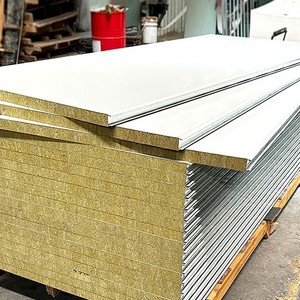 Kim loại siding chống cháy PU bánh sandwich Bảng điều chỉnh đá len lõi prepainted bề mặt cho bên ngoài bức tường kho xây dựng cách nhiệt - Product Image 2