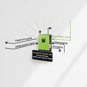 Inverter solare ibrido Off-Grid serie <span class=keywords><strong>HYG</strong></span> 5KW Inverter solare con corrente di ricarica regolabile dall'utente - Product Image 4
