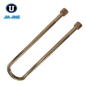 สลักเกลียวชุบสังกะสี ยึดแบบตัวยู สลักเกลียวเหล็ก M10-M36 คุณภาพสูง ตัวยึดแบบตัวยู ตัวหนีบเสาเข็ม ตัวยึดแบบตัวยู - Product Image 3