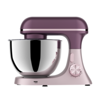 Robot pâtissier multifonction 6 vitesses avec moteur électrique DC, bol en acier inoxydable de 6 L, design à tête inclinable et relevable, pour usage domestique