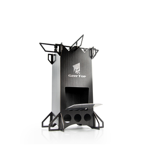 Geertop <span class=keywords><strong>Estufa</strong></span> de leña plegable de acero inoxidable para exteriores <span class=keywords><strong>Estufa</strong></span> de cohete plegable portátil - Product Image 1