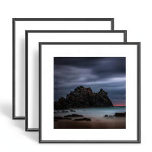 Modern Black Aluminum <strong>Photo</strong> <strong>Frame</strong> Flat Edge Wall <strong>Mount</strong> for Framed Prints Wall Art Home Living Room Office Gallery Decor - Product Image 1