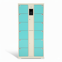 Casier à colis intelligent en métal avec serrure électronique, conception assemblée, résistant à la rouille et durable, stockage de bagages pour les lieux publics
