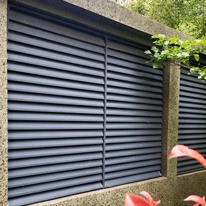 <span class=keywords><strong>Persiane</strong></span> Moderne Personalizzabili con <span class=keywords><strong>Lamelle</strong></span> di Varie Dimensioni, Fisse e Ignifughe, per Ventilazione di Hotel e Magazzini, Uso Esterno in Acciaio Zincato/Alluminio - Product Image 4