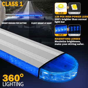 Nuova Barra Luminosa Stroboscopica da Tetto da 22,5 Pollici, Luci di Emergenza per Segnalazione Stradale, <span class=keywords><strong>Lampeggiante</strong></span> <span class=keywords><strong>Blu</strong></span> Personalizzabile a Doppio Lato - Product Image 2