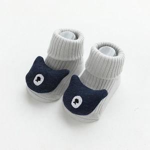 Chaussettes pour bébé tricotées décontractées, antidérapantes, respirantes, 100% coton, mignonnes, avec des animaux 3D, pour nouveau-nés, garçons et filles, très vendues - Product Image 2