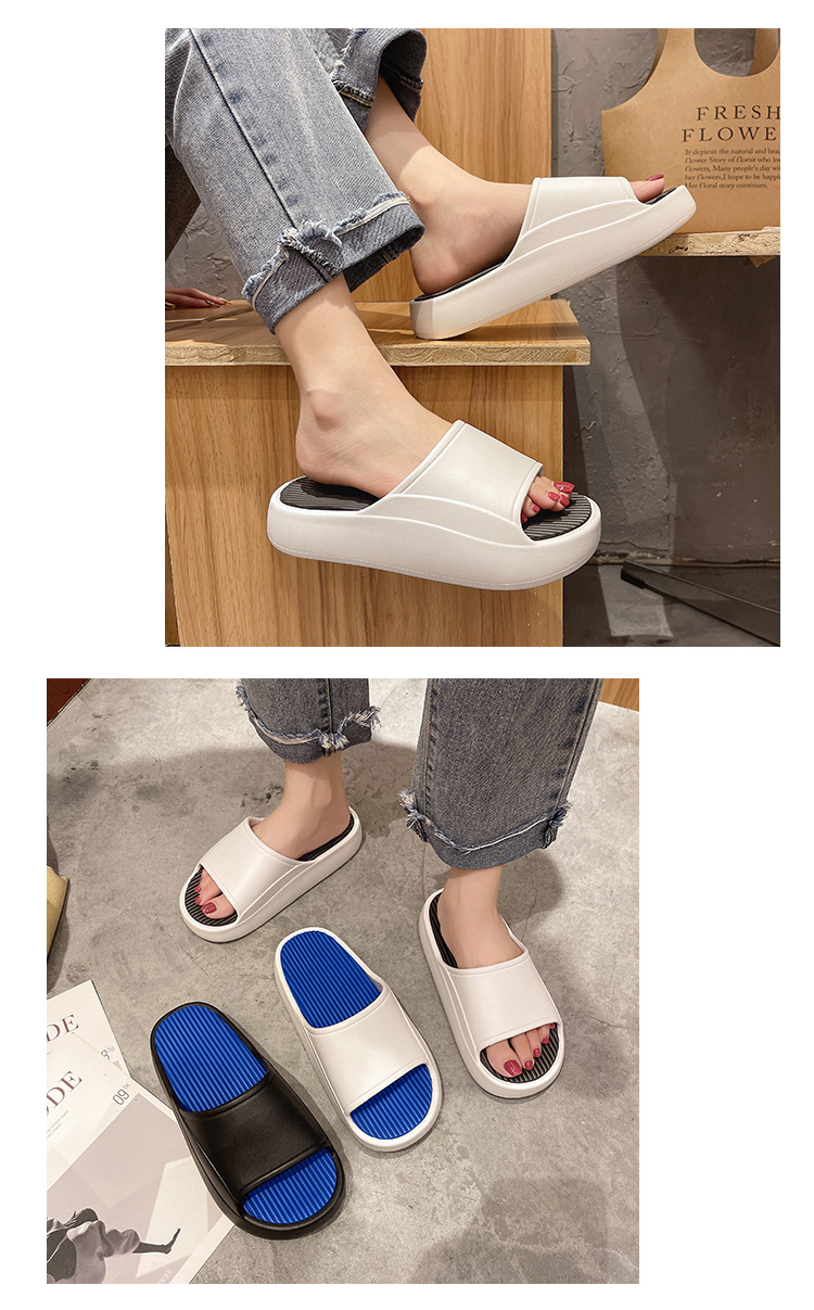 Women Mens Slides Slippers Summer Outdoor Platform Slippers Indoor Bath Flat Shoes