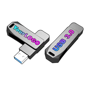 Usky siêu 128Mb memorias Type-C USB 3.0 USB 2.0 cao su 512MB 64GB không thấm nước LED an ninh OEM OTG USB ổ đĩa flash