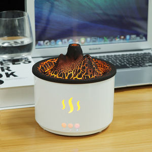 Nouveau Diffuseur d'Arômes Créatif <span class=keywords><strong>Volcan</strong></span>, Mini Diffuseur de Bureau à Fissures Creuses, Fonctionnement Ultrasonique Silencieux, Minuteur, 0.5L 200ml - Product Image 2