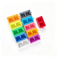 11 Colors Embedded Grid-Pattern Base PC 2/3/4-Keys Frame for Stress-Relief Keycaps Fidget Toy Keycaps Keychain Clicker Toy