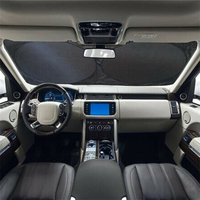 Pare-soleil pour pare-brise de camionnette/voiture, protection UV, design professionnel/luxe, en polyester et nylon, pliable