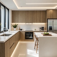Fabricant d'armoires de cuisine sur mesure |   Armoires modernes à panneaux pour projets résidentiels |   Solutions d'armoires entièrement personnalisables